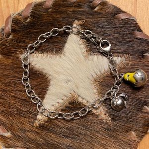 James Avery Sterling silver charm bracelet with 1 James Avery charm(chick)